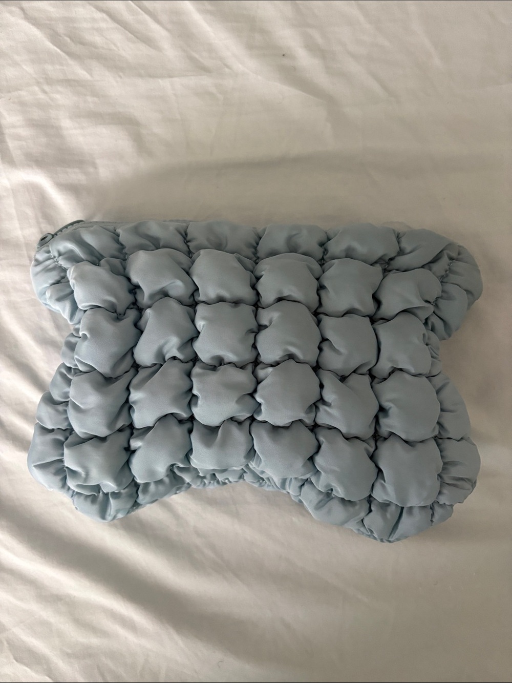 Amazon Light Blue Quilted Bubble Pillow - Soft